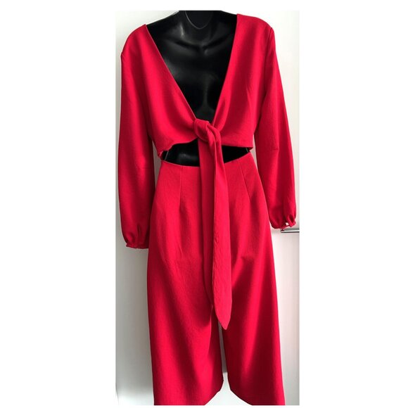 Aritzia Wilfred Ecoulement Red Sleeveless Jumpsuit Sz 4 - Picture 8 of 15